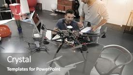  Presentation with working together - PPT layouts enhanced with engineer and technician working together background and a gray colored foreground