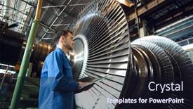  Presentation with checks - Colorful presentation theme enhanced with engineer-checks-turbine-impeller-vanes backdrop and a wine colored foreground