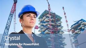  Presentation with work the word in your life - Beautiful slides featuring women engineer - portrait of an architect backdrop and a  colored foreground
