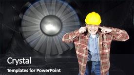  Presentation with wind tunnel - Beautiful PPT theme featuring noise of a wind tunnel backdrop and a dark gray colored foreground