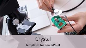  Presentation with failure - Amazing presentation design having engineer fixing broken computer hard backdrop and a light gray colored foreground