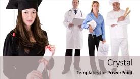  Presentation with future - Amazing presentation theme having engineer graduation - graduate university student choosing future backdrop and a  colored foreground