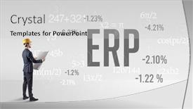  Presentation with hat - Presentation design featuring engineer-in-hard-hat background and a light gray colored foreground