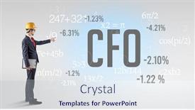  Presentation with hat - Presentation design with engineer-in-hard-hat background and a sky blue colored foreground