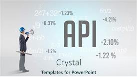  Presentation with hat - PPT theme with engineer-in-hard-hat background and a sky blue colored foreground