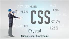  Presentation with hat - Presentation having engineer-in-hard-hat background and a sky blue colored foreground