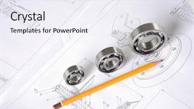  Presentation with mechanical engineering - Audience pleasing theme consisting of engineer of mechanical engineering backdrop and a sky blue colored foreground