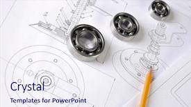  Presentation with mechanical engineering - Slides with engineer of mechanical engineering background and a sky blue colored foreground