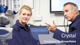  Presentation with engineering engineer or safety officer - Cool new PPT theme with two young people running on the beach kissing and holding tight with dog backdrop and a light gray colored foreground.