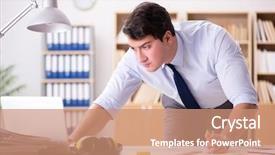  Presentation with engineering engineer or safety officer - Audience pleasing slides consisting of engineer supervisor working on drawings backdrop and a coral colored foreground