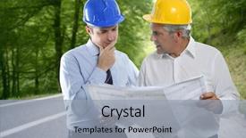  Presentation with forest road - Amazing slide deck having engineer two expertise team plan backdrop and a light blue colored foreground