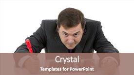  Presentation with computer motherboard - Presentation theme with engineer working in a motherboard background and a coral colored foreground