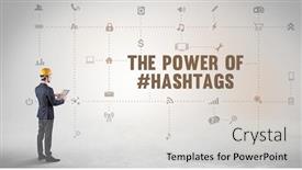  Presentation with power media - Slide deck having engineer-working-on-a-new background and a white colored foreground