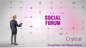  Presentation with social engineer - Colorful slide set enhanced with engineer-working-on-a-new backdrop and a lemonade colored foreground