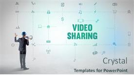  Presentation with social engineer - Slide set consisting of engineer-working-on-a-new background and a sky blue colored foreground