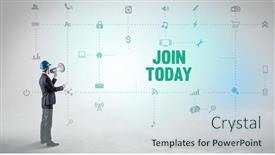  Presentation with social engineer - PPT theme with engineer-working-on-a-new background and a sky blue colored foreground