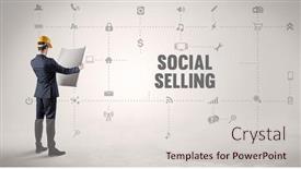  Presentation with social engineer - Colorful slide set enhanced with engineer-working-on-a-new backdrop and a lemonade colored foreground