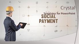  Presentation with social engineer - Cool new PPT theme with engineer-working-on-a-new backdrop and a lemonade colored foreground