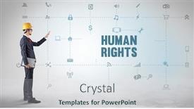  Presentation with social engineer - Slide deck having engineer-working-on-a-new background and a sky blue colored foreground