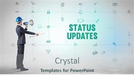  Presentation with social engineer - Slide set featuring engineer-working-on-a-new background and a sky blue colored foreground