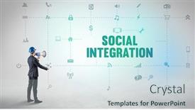 Presentation with social engineer - Theme enhanced with engineer-working-on-a-new background and a sky blue colored foreground