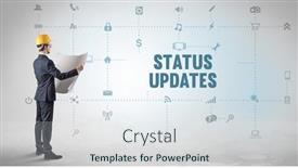  Presentation with social engineer - Slides having engineer-working-on-a-new background and a sky blue colored foreground