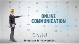  Presentation with social engineer - Slide deck featuring engineer-working-on-a-new background and a sky blue colored foreground