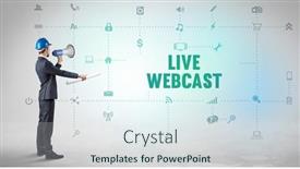  Presentation with social engineer - PPT theme having engineer-working-on-a-new background and a sky blue colored foreground