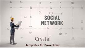  Presentation with social engineer - Presentation theme consisting of engineer-working-on-a-new background and a lemonade colored foreground