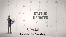  Presentation with social engineer - Presentation design featuring engineer-working-on-a-new background and a lemonade colored foreground