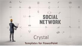  Presentation with social engineer - Slide deck consisting of engineer-working-on-a-new background and a lemonade colored foreground