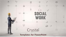  Presentation with social engineer - Presentation theme enhanced with engineer-working-on-a-new background and a lemonade colored foreground