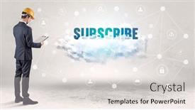  Presentation with social engineer - Cool new PPT layouts with engineer-working-on-a-social backdrop and a lemonade colored foreground