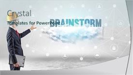  Presentation with social engineer - PPT theme consisting of engineer-working-on-a-social background and a sky blue colored foreground