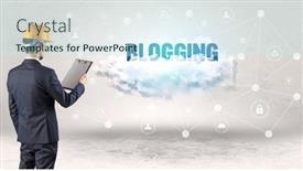  Presentation with social engineer - Presentation theme enhanced with engineer-working-on-a-social background and a cool aqua colored foreground