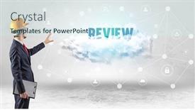  Presentation with social engineer - Presentation theme enhanced with engineer-working-on-a-social background and a cool aqua colored foreground