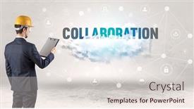  Presentation with social engineer - Slide set having engineer-working-on-a-social background and a lemonade colored foreground