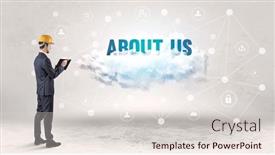  Presentation with social engineer - Slides enhanced with engineer-working-on-a-social background and a lemonade colored foreground