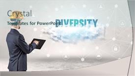  Presentation with social engineer - Presentation theme enhanced with engineer-working-on-a-social background and a cool aqua colored foreground