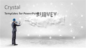  Presentation with social engineer - Presentation design having engineer-working-on-a-social background and a light gray colored foreground