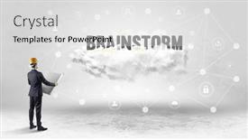  Presentation with social engineer - Slide deck enhanced with engineer-working-on-a-social background and a light gray colored foreground