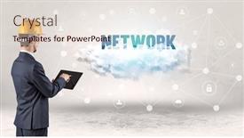  Presentation with social engineer - Presentation theme with engineer-working-on-a-social background and a lemonade colored foreground