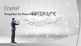  Presentation with social engineer - Theme featuring engineer-working-on-a-social background and a light gray colored foreground