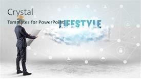  Presentation with social engineer - Presentation theme featuring engineer-working-on-a-social background and a cool aqua colored foreground