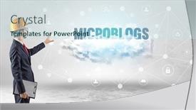  Presentation with social engineer - Slides featuring engineer-working-on-a-social background and a sky blue colored foreground