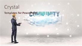  Presentation with social engineer - Presentation featuring engineer-working-on-a-social background and a lemonade colored foreground