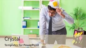  Presentation with project - Beautiful PPT theme featuring engineer working on new project backdrop and a soft green colored foreground