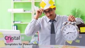  Presentation with cooperative cooperation at new project - Cool new PPT layouts with engineer working on new project backdrop and a light blue colored foreground