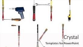  Presentation with hand tools - Audience pleasing theme consisting of gourmet almighty almond chocolate bar backdrop and a coral colored foreground