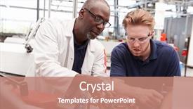  Presentation with apprentice - Slides featuring engineering - engineer advising a male apprentice background and a coral colored foreground